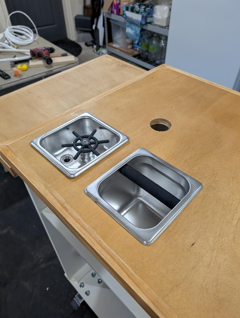 Collapsible Coffee Cart with Wheels