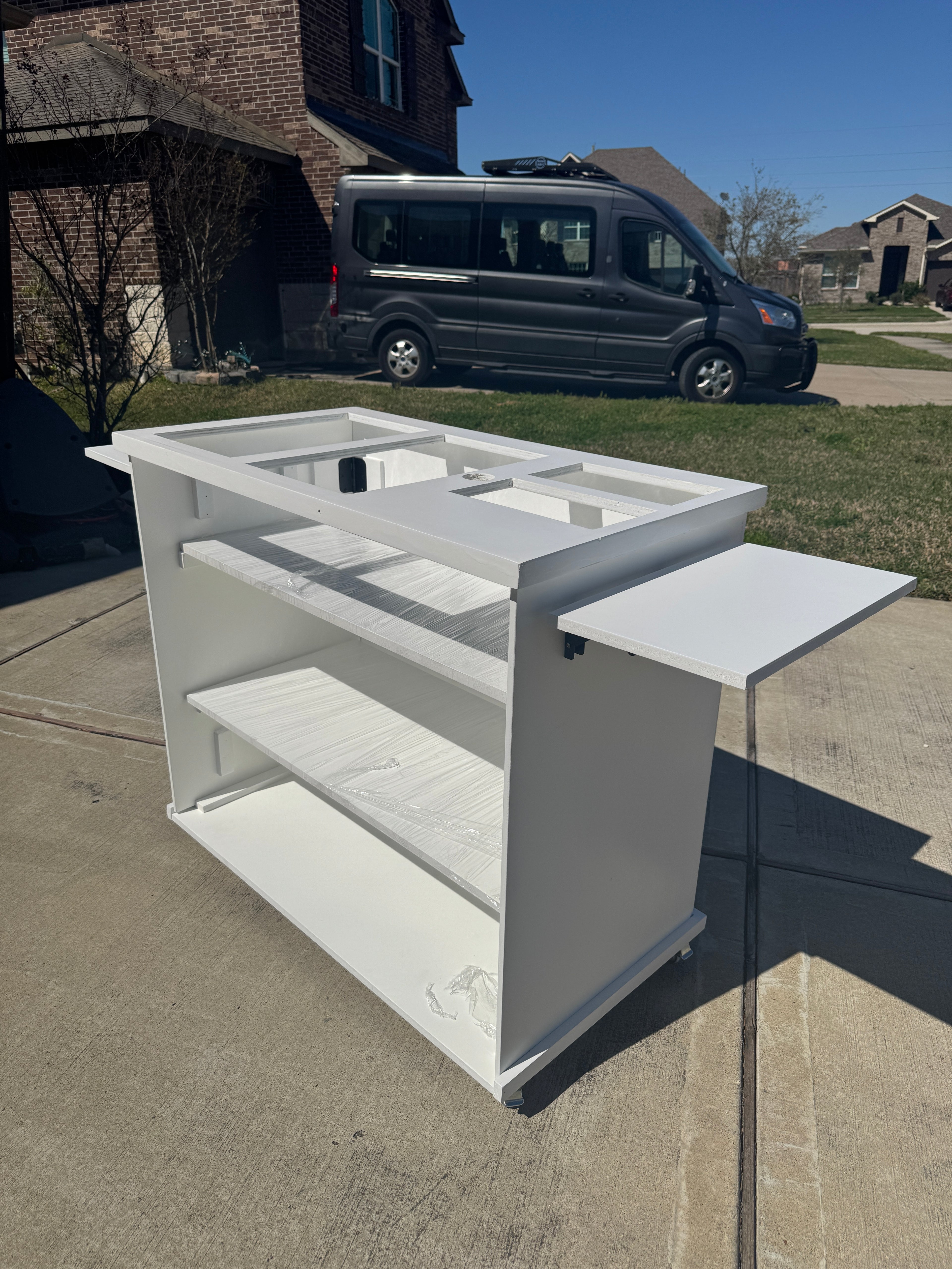 Foldable Charcuterie Cart with Side Shelves and Wheels