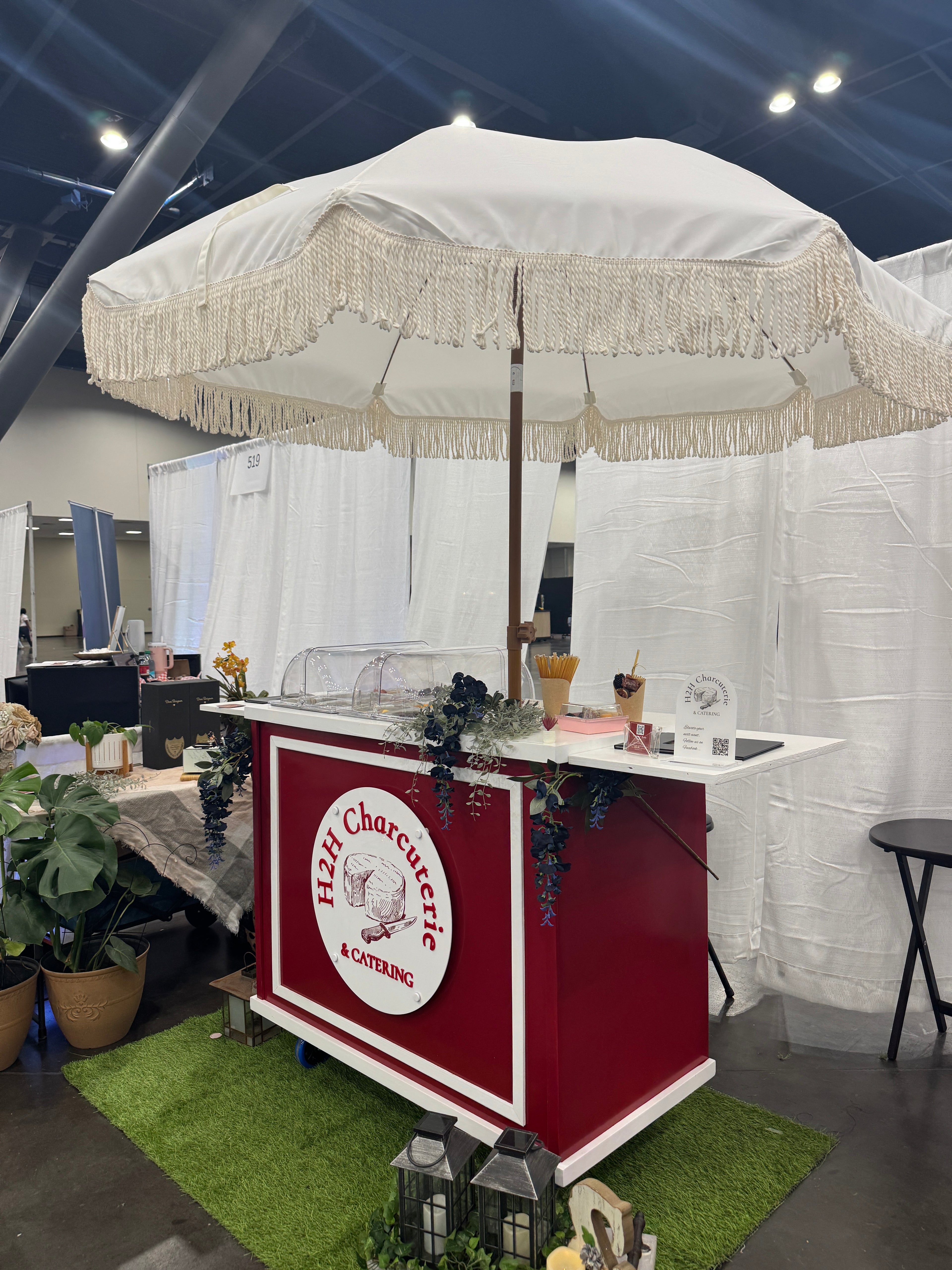 Custom Charcuterie Cart with Frame on Front