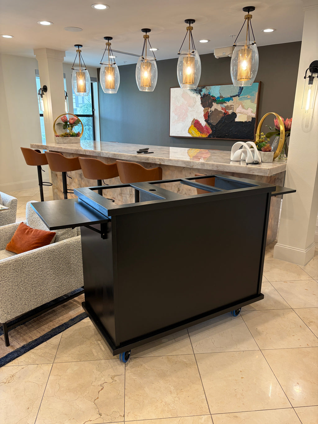 Collapsible Charcuterie Cart with Wheels