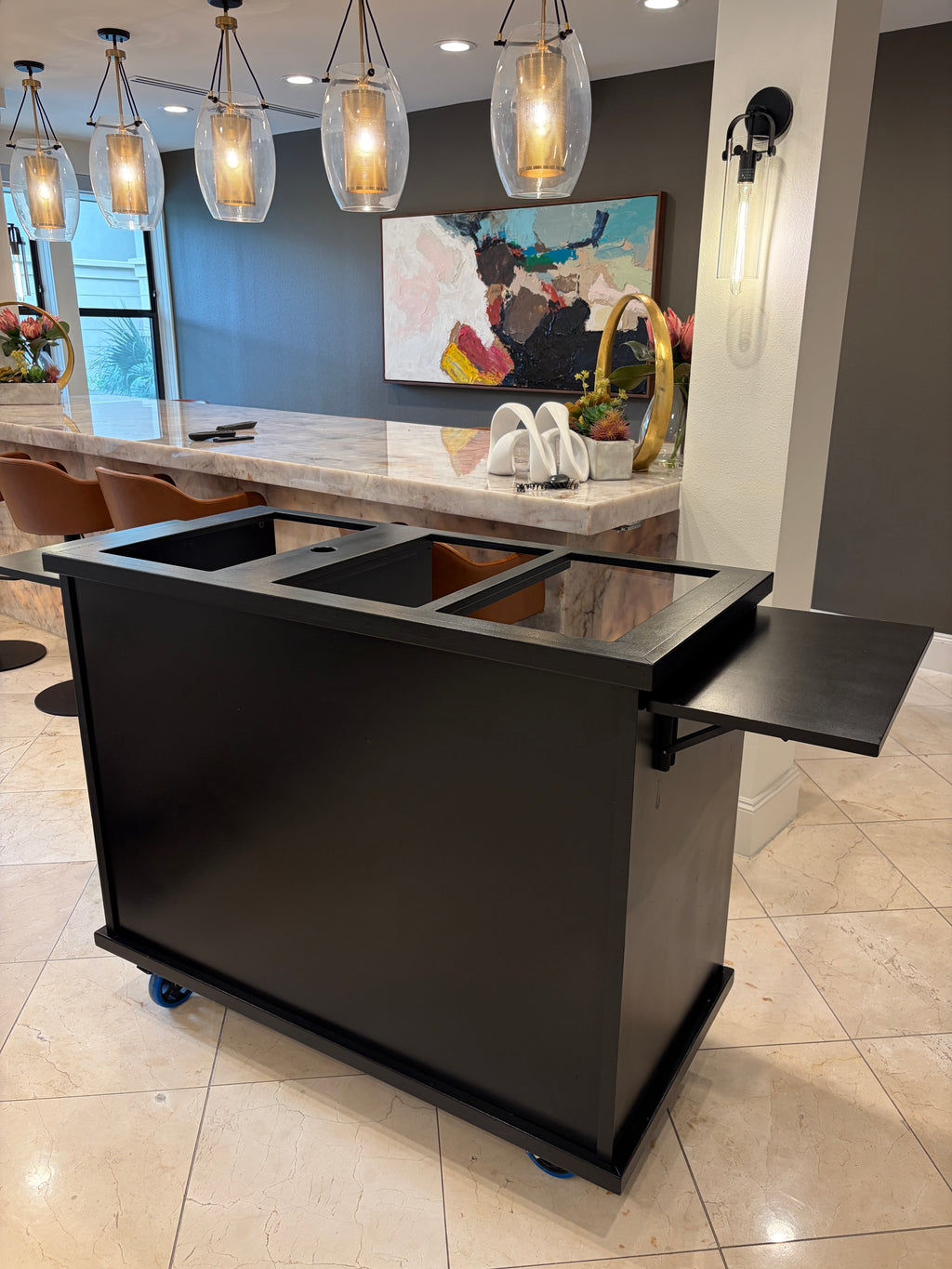 Collapsible Charcuterie Cart with Wheels