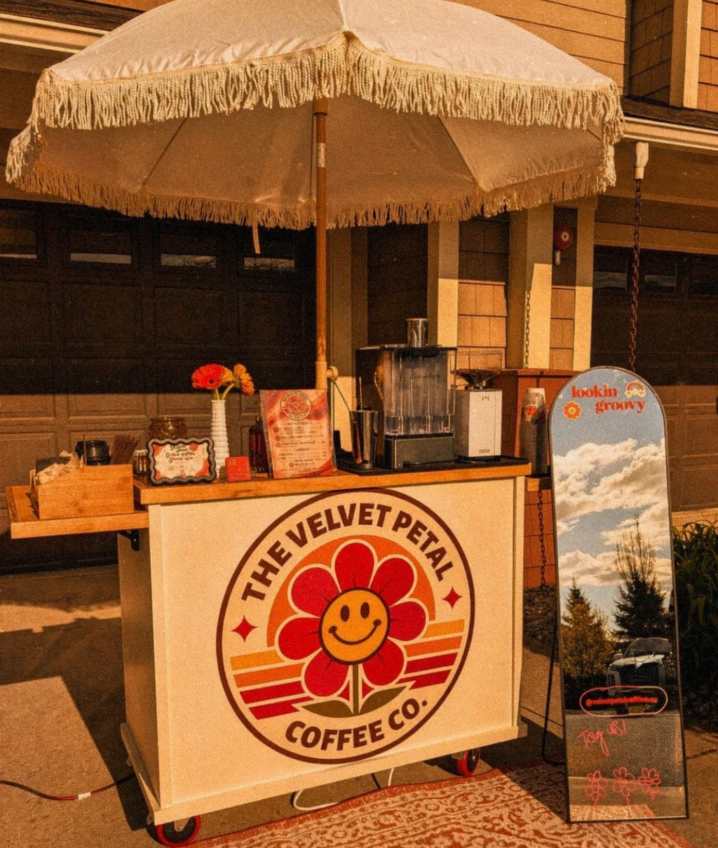Collapsible Coffee Cart with Wheels