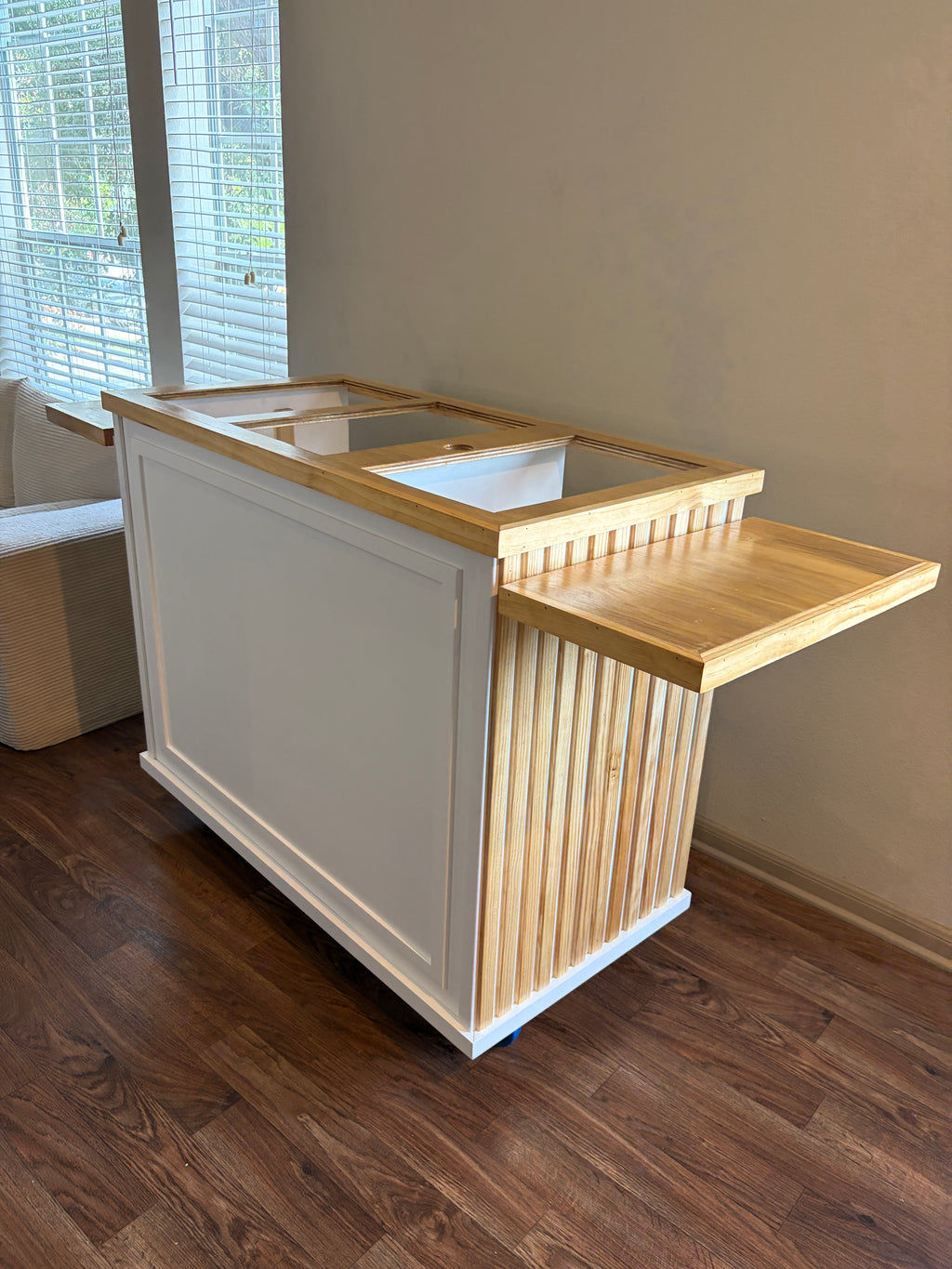 Charcuterie Cart With Pine Slats and Frame