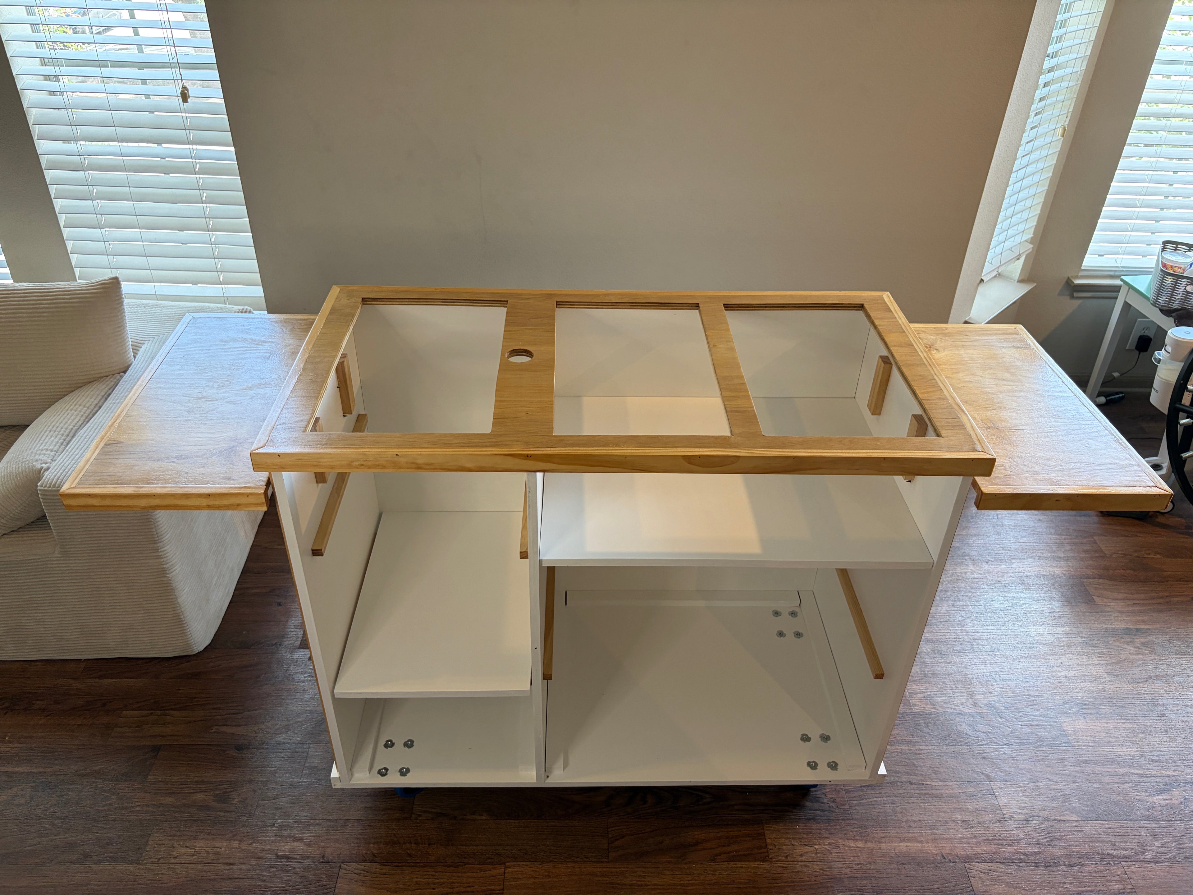 Charcuterie Cart With Pine Slats and Frame