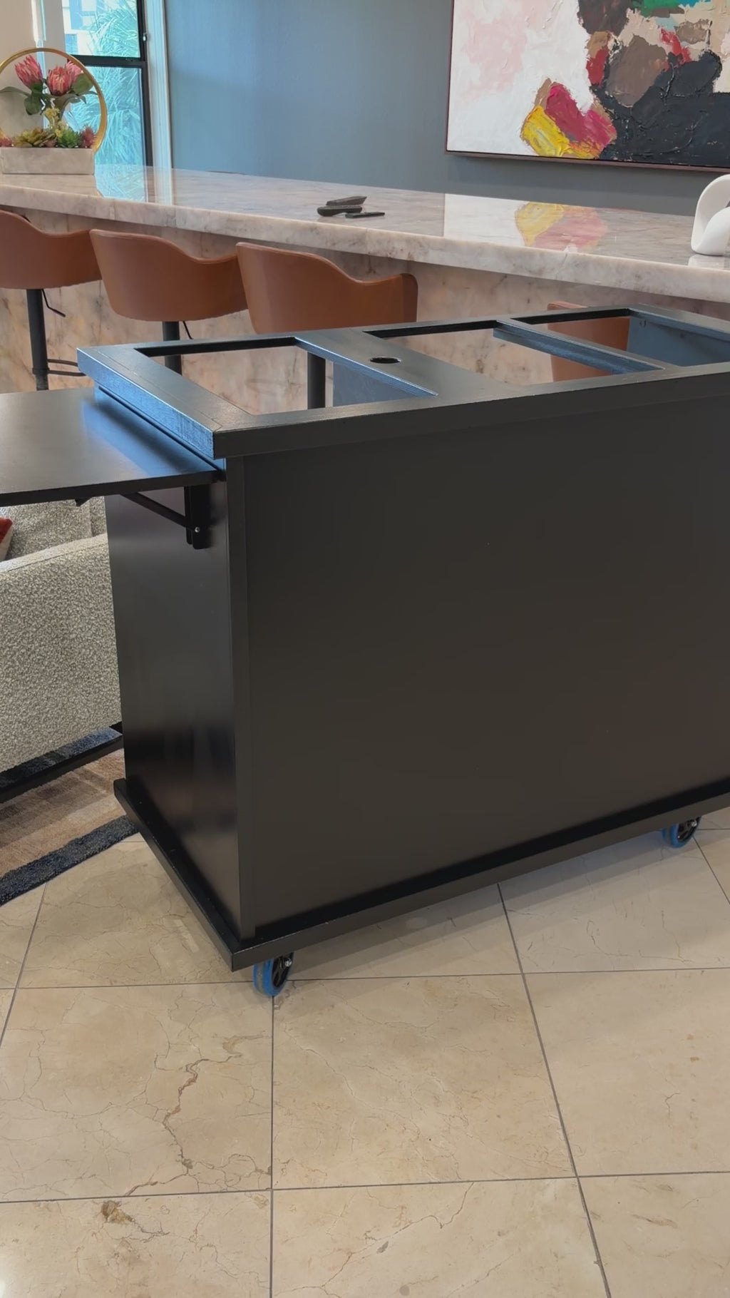 Collapsible Charcuterie Cart with Wheels