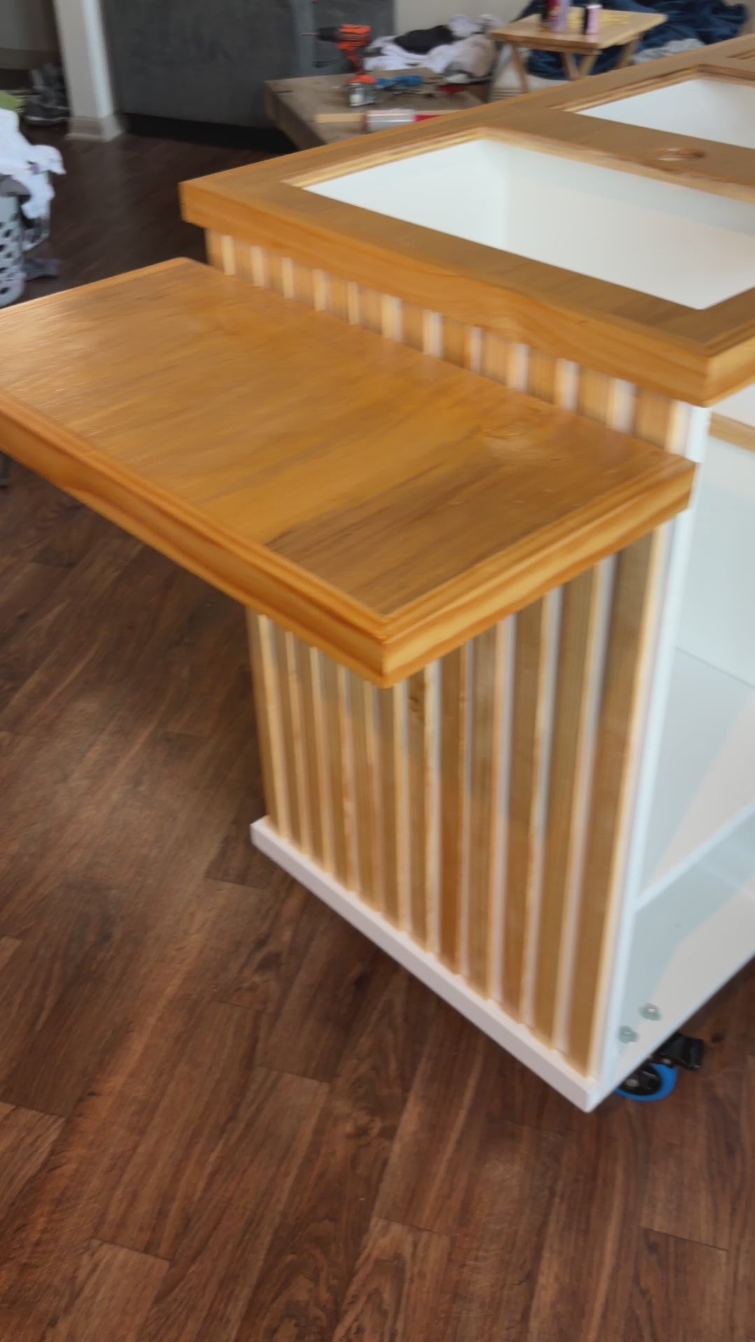 Charcuterie Cart With Pine Slats and Frame